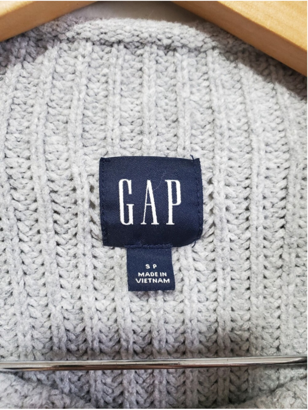 GAP Cashsoft Funnel Neck Oversized Sweater Grey Small Ribbed Knit Minimalist - Picture 10 of 13